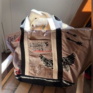 Victoria's Secret Artistic Black and Tan Tote
